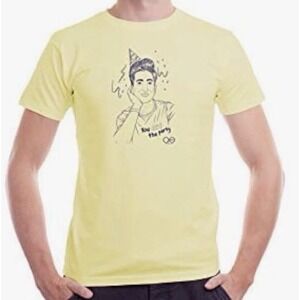 Queer‎ Eye T-Shirt Tee "You Are The Party" Unisex Yellow Medium LGBT NWT